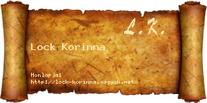Lock Korinna névjegykártya